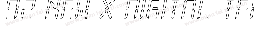 92 New X Digital tfb Light字体转换
